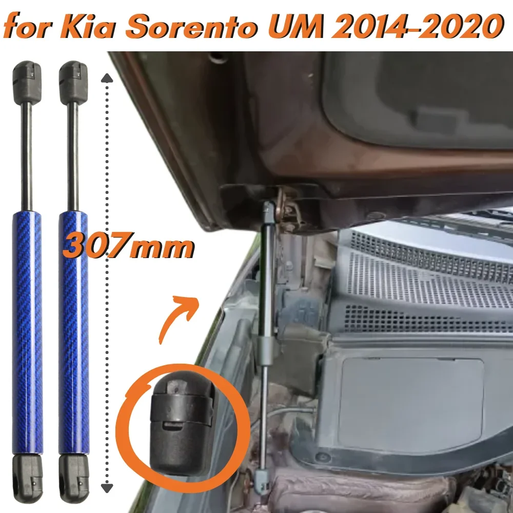 Amortiguadores de capó de fibra de carbono Kia Sorento UM 2014-2020