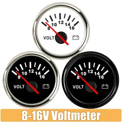 Voltímetro marino 12V impermeable con retroiluminación LED roja