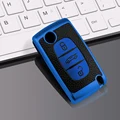 3 button blue