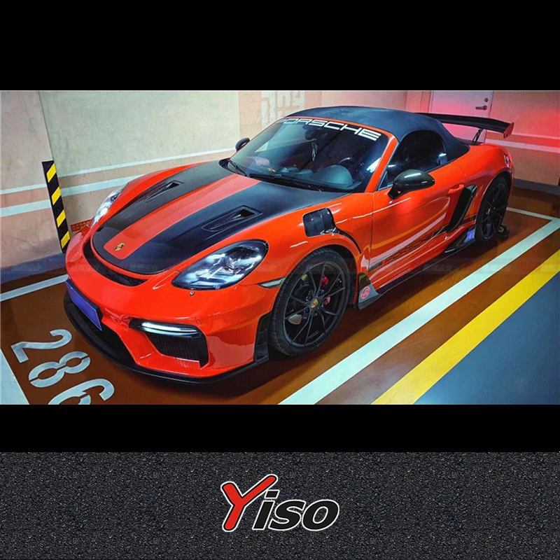Guardabarros delantero RS de fibra de carbono para Porsche 718 Boxster - imagen 4