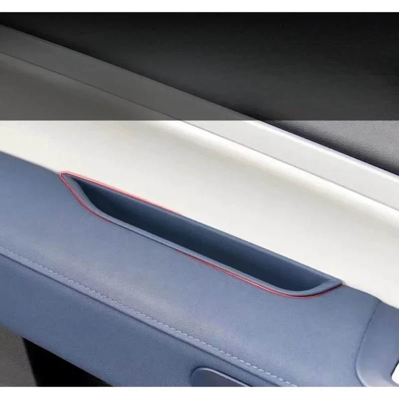 Para Xiaopeng G6 Xpeng G6 2023 2024 caja de almacenamiento de puerta de coche reposabrazos caja de almacenamiento de silicona manija de puerta caja de almacenamiento modificación de cubierta - imagen 2