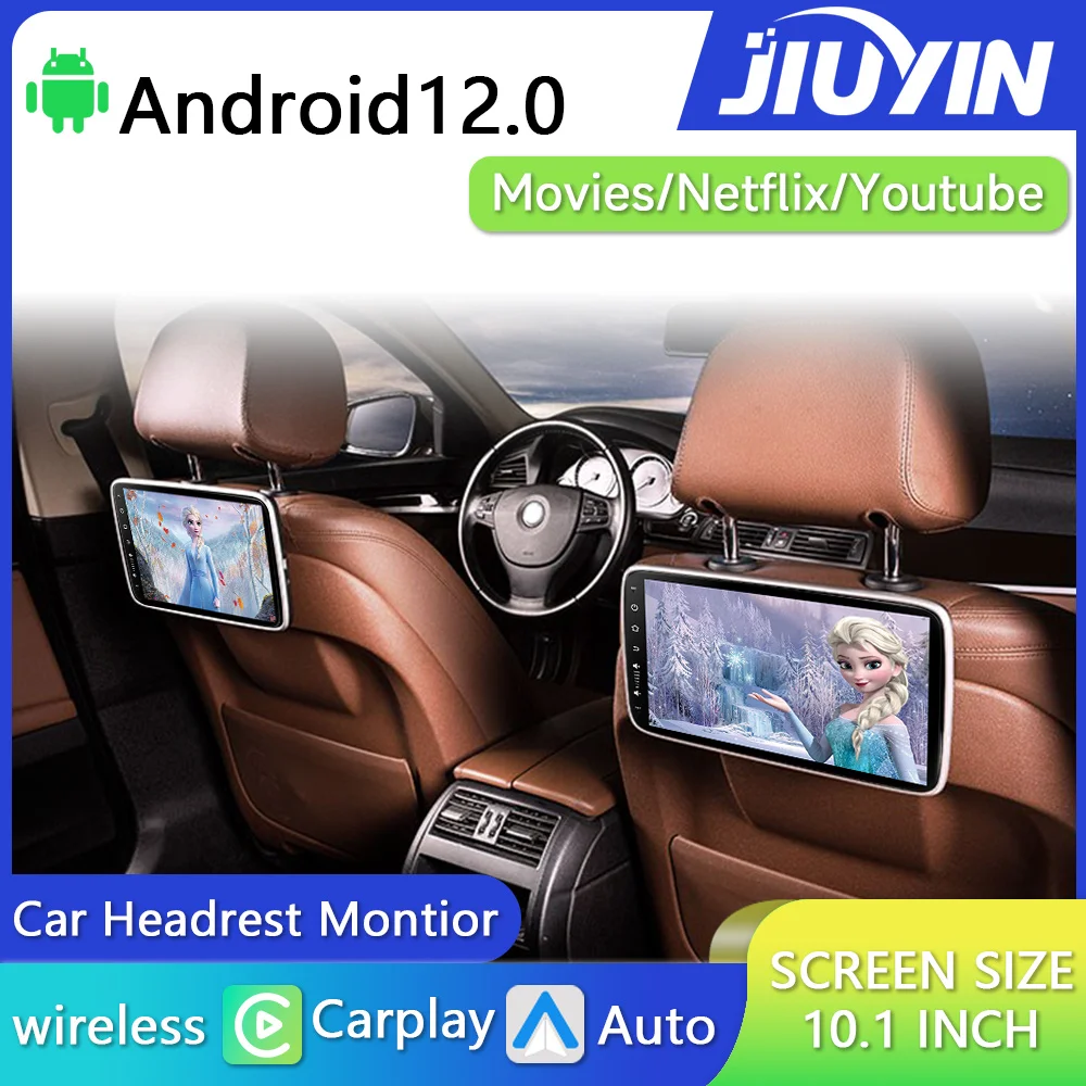 JIUYIN Monitor reposacabezas con pantalla IPS táctil Android WiFi