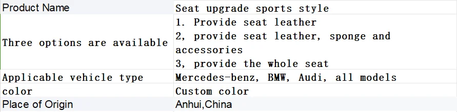 asientos de cuero Real estilo M3