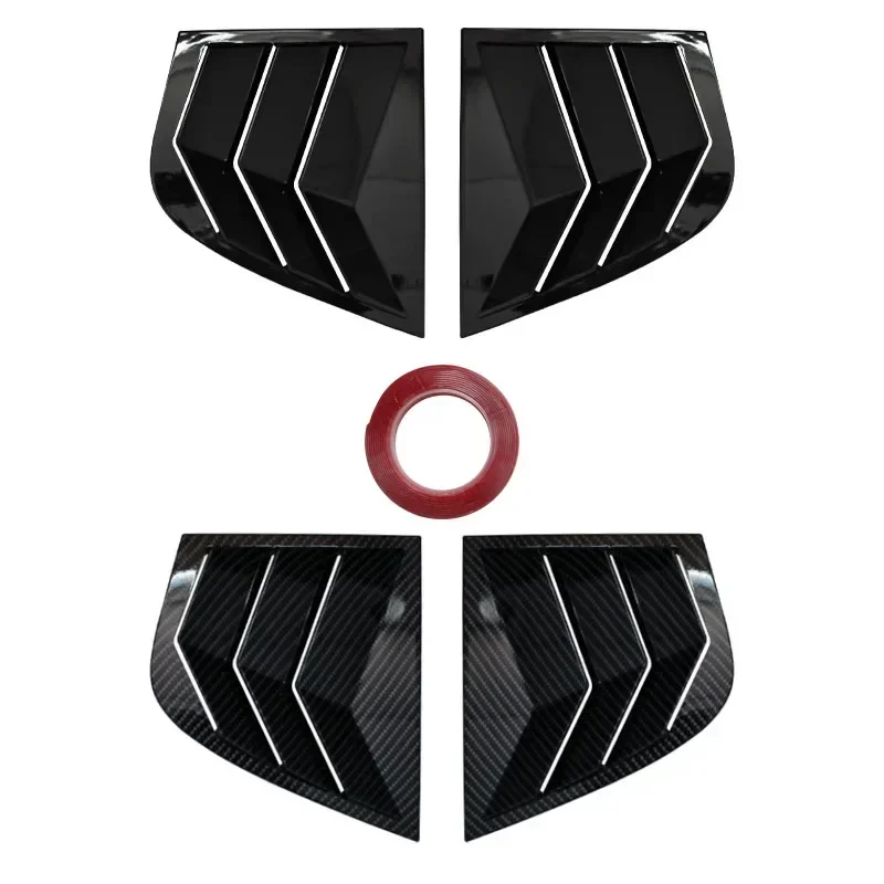 Cubierta de obturador lateral para ventana de rejilla trasera de coche, pegatina embellecedora, pala de ventilación para Kia Stinger 2018-2023, accesorios negros - imagen 3