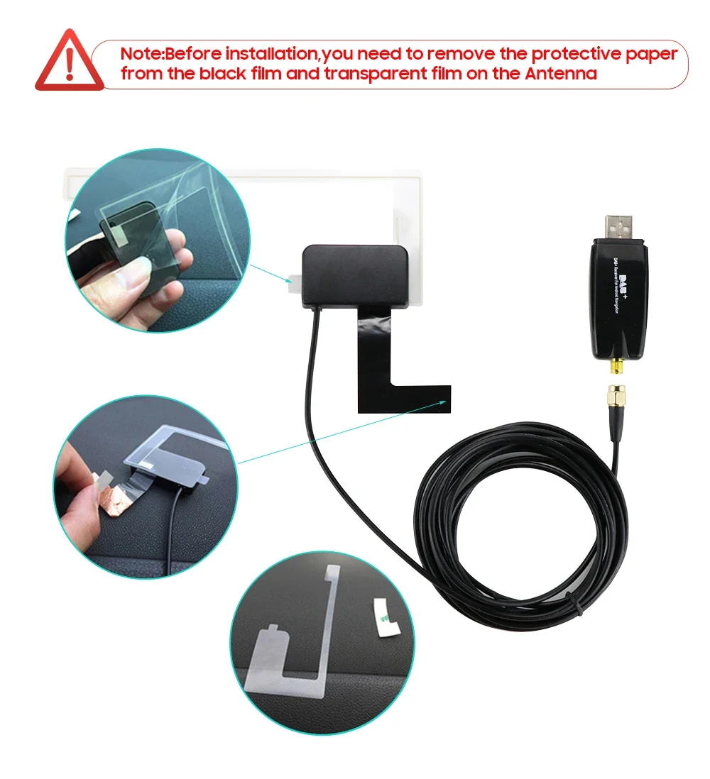 Adaptador DAB+ para monitor de coche con USB Hizpo - imagen 5