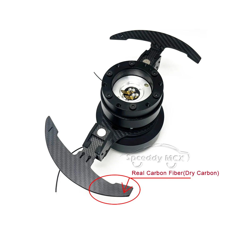 Paletas de volante para deportes de carreras, soporte Universal de fibra de carbono Real, palanca de cambios para coche - imagen 3