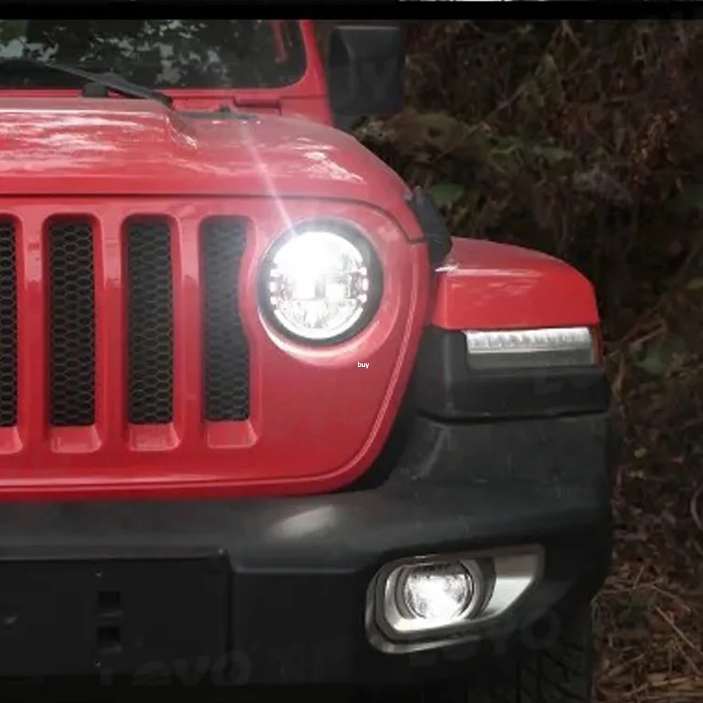 Faros LED con lente proyectora para Jeep Wrangler 2018-2024 - imagen 3