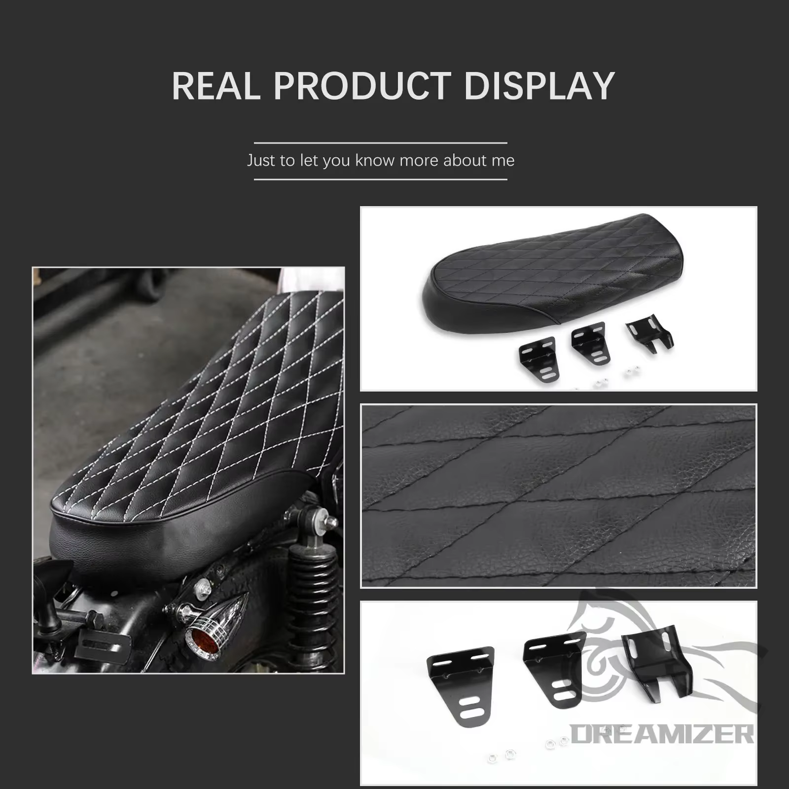 Asiento de moto Cafe Racer con joroba para Honda CG, CB y Kawasaki - imagen 5
