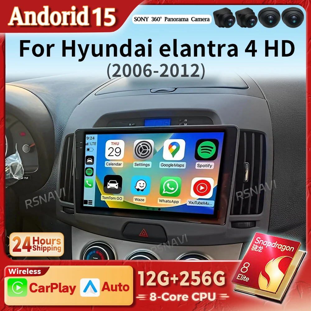 Radio multimedia Android inalámbrica BT para Hyundai Elantra HD
