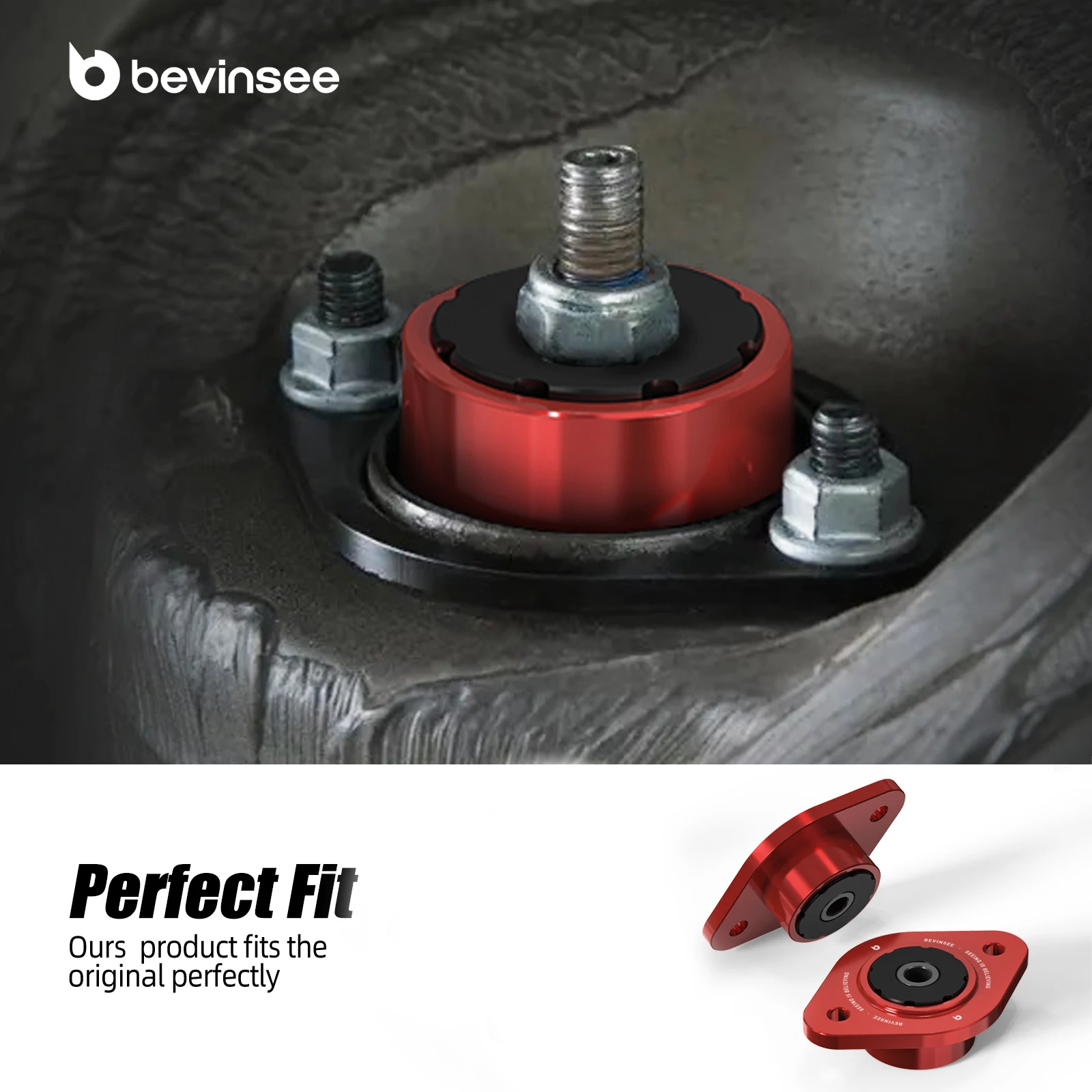 Kit soporte amortiguador BEVINSEE poliuretano BMW E46 Serie 3 - imagen 2