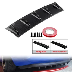 Difusor trasero universal de 5 aletas en ABS para parachoques