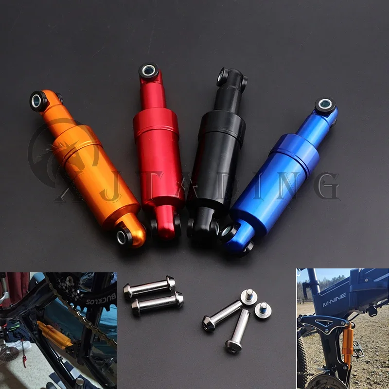 110mm 125mm 150mm 750LBS Scooter Eléctrico amortiguador de aluminio suspensión bicicleta 24mm ruedas delanteras/traseras resorte todo incluido - imagen 2