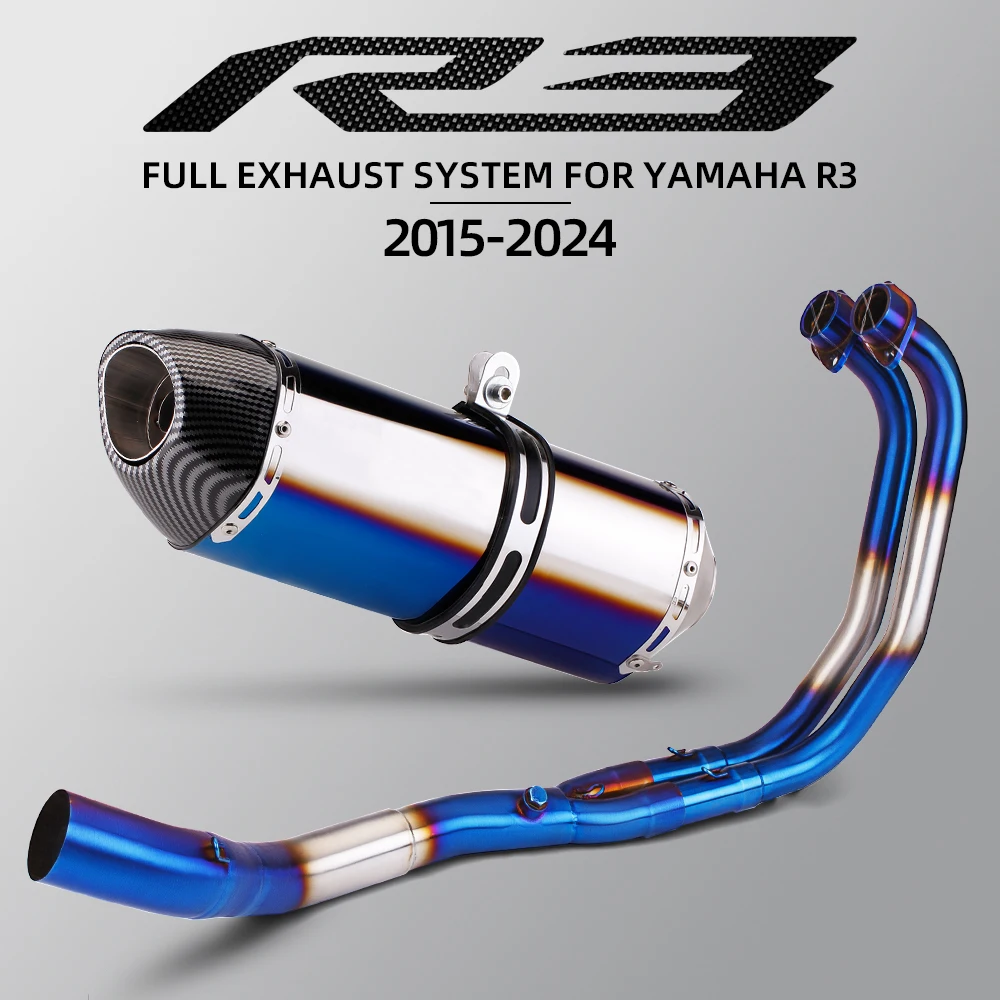 Escape completo Yamaha YZF-R3/R25 MT-03 tubo medio delantero R77 - imagen 2