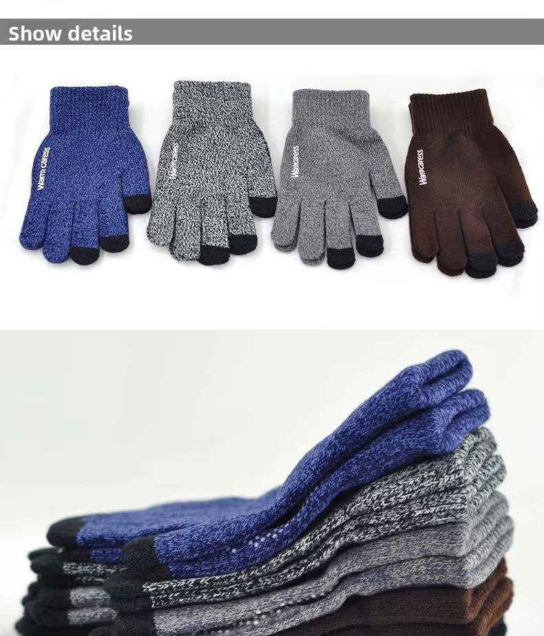 Guantes táctiles de punto con forro polar