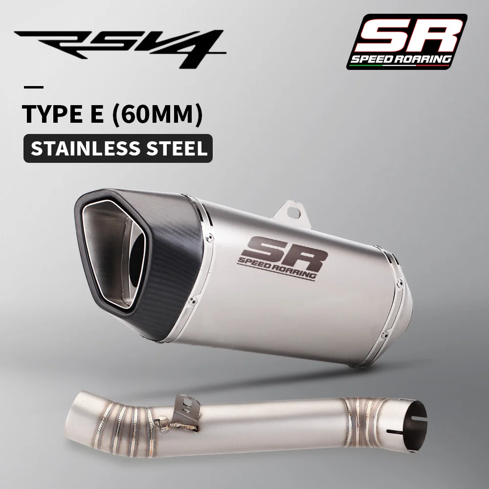 Silenciador escape deportivo Aprilia RSV4 2009-2015 acero inoxidable