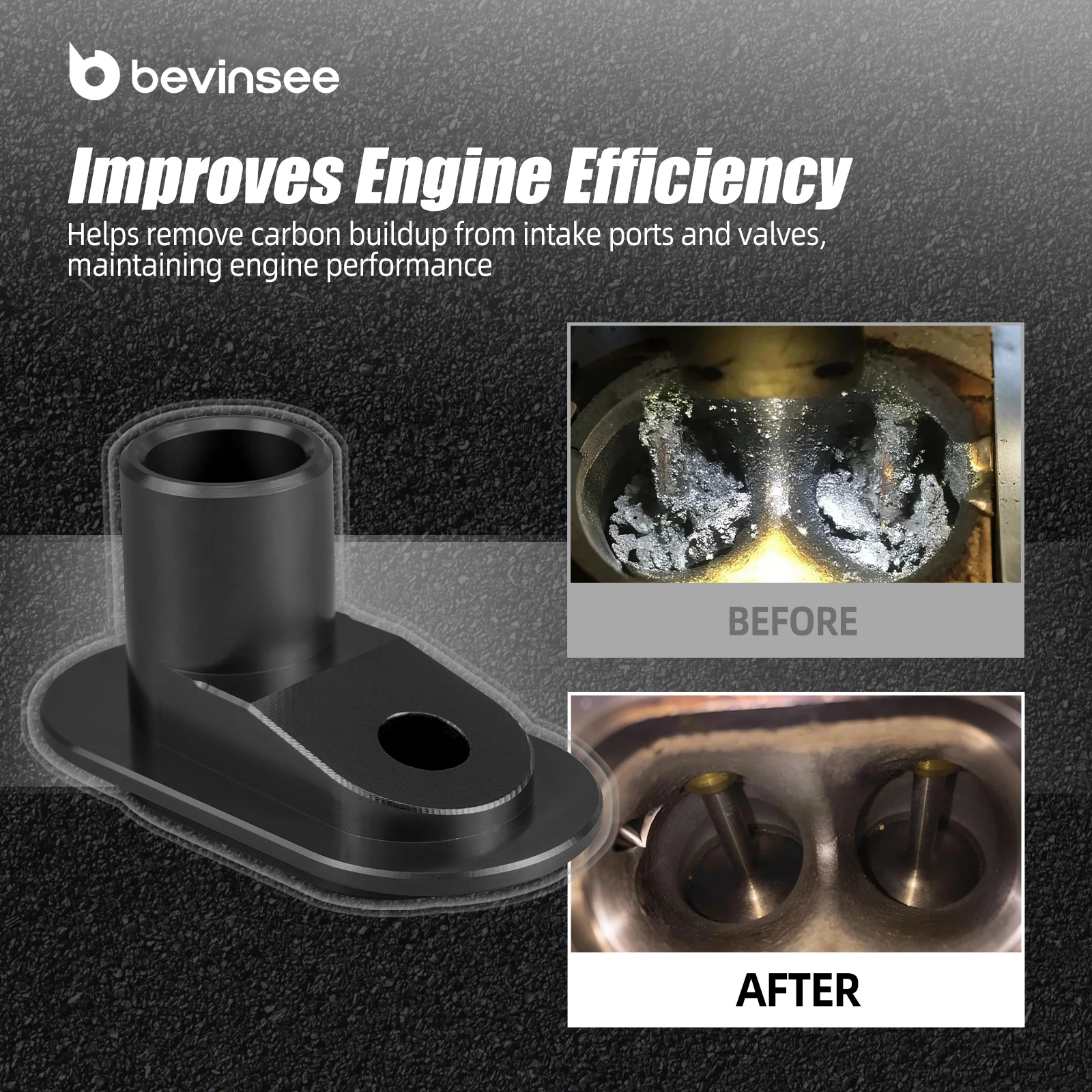 Adaptador blaster de nogal BEVINSEE para limpieza de carbono 3.0 TFSI - imagen 3