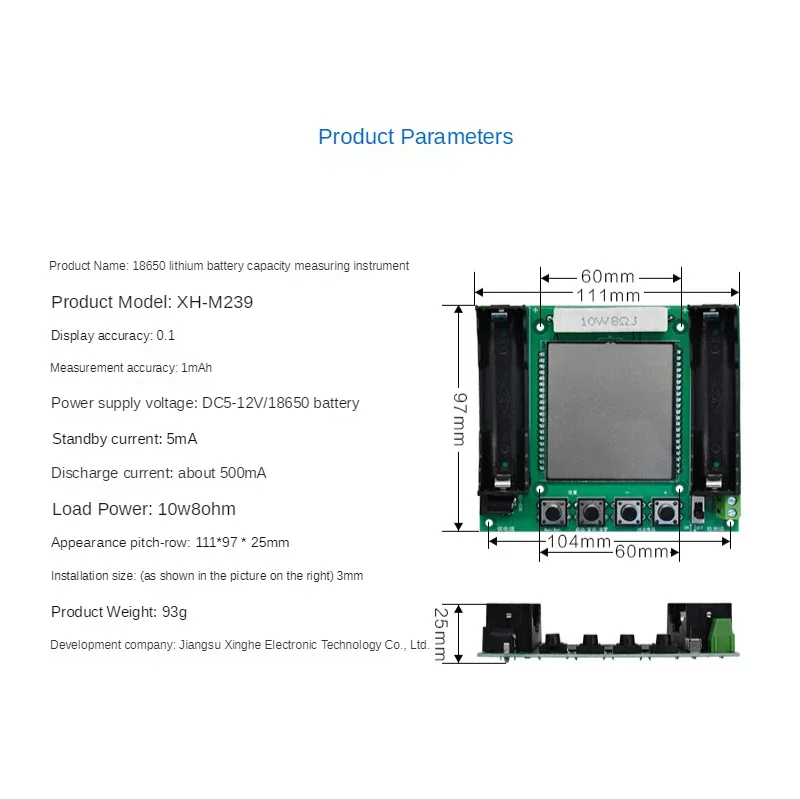 Probador 18650 digital para medir capacidad real en mAh y mWh - imagen 2