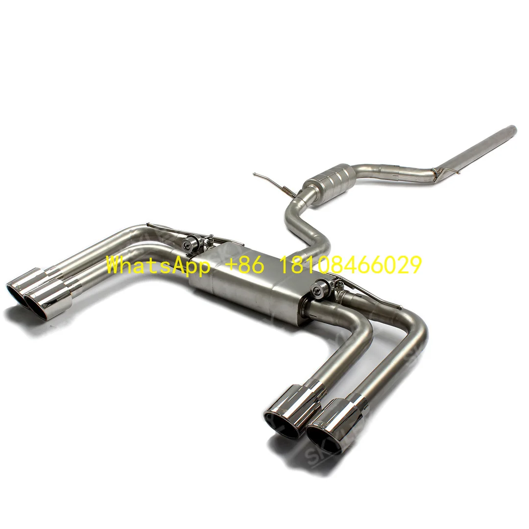Escape cat-back inoxidable con válvula para VW Golf GTI Mk7.5 2.0 T