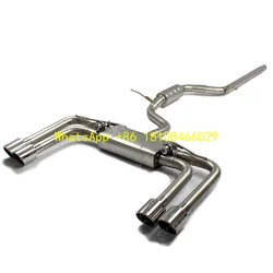 Escape cat-back inoxidable con válvula para VW Golf GTI Mk7.5 2.0 T