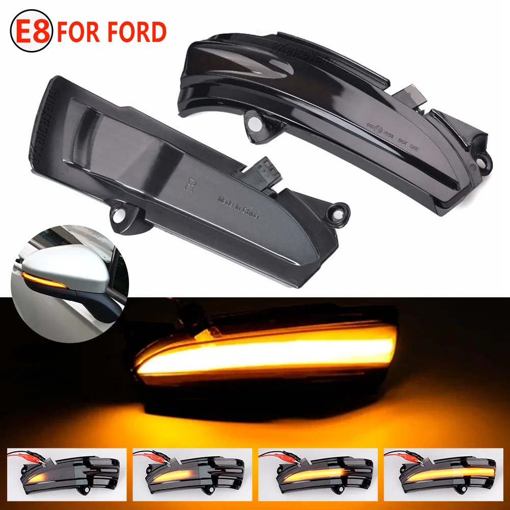 2 luces intermitentes de espejo lateral Led dinámicas secuenciales para Ford Mondeo MK5 2014 2015 2016 2017 2018 - imagen 5