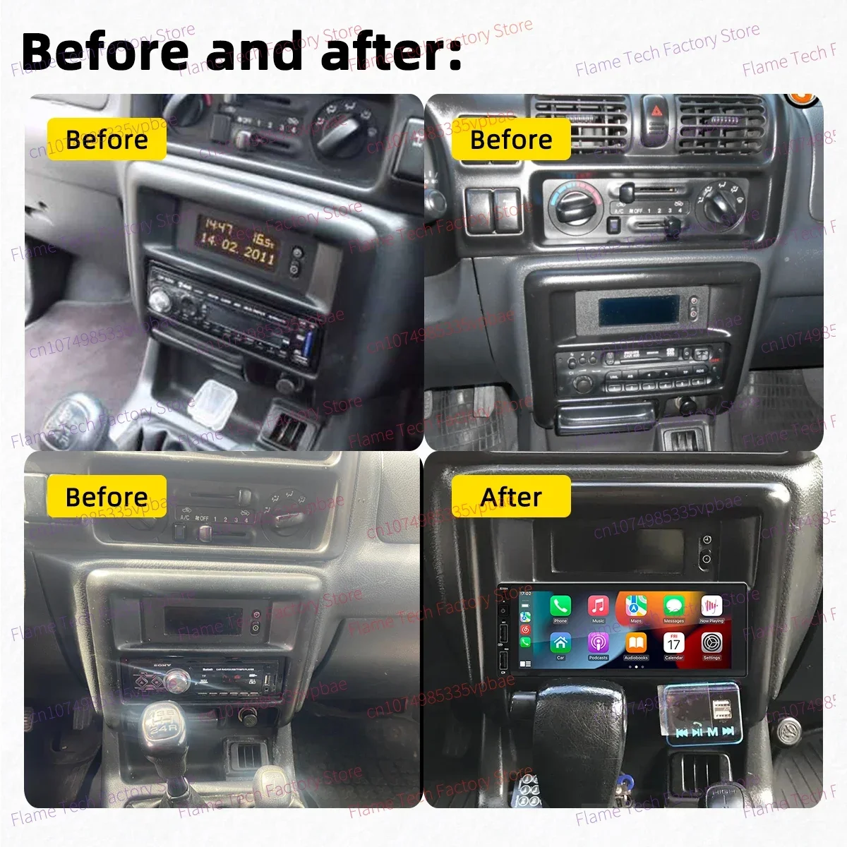 6,9 "1 Din Android Radio Multimedia para coche Opel Vauxhall Frontera B MK2 1998-2004 unidad principal estéreo Carplay Android Auto GPS BT - imagen 2