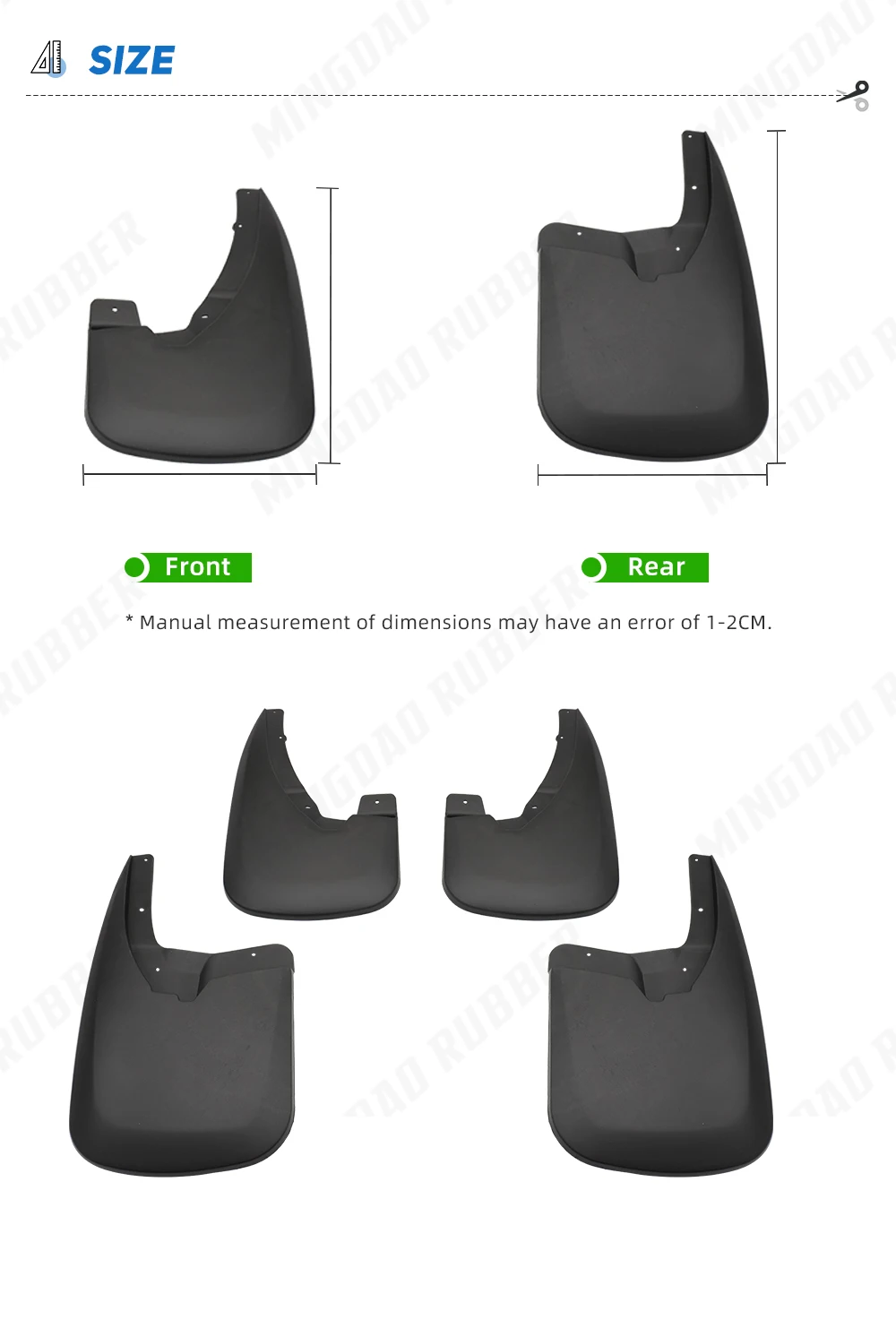 Guardabarros estilo coche para Dodge Ram 1500-3500 2010-2018 - imagen 3