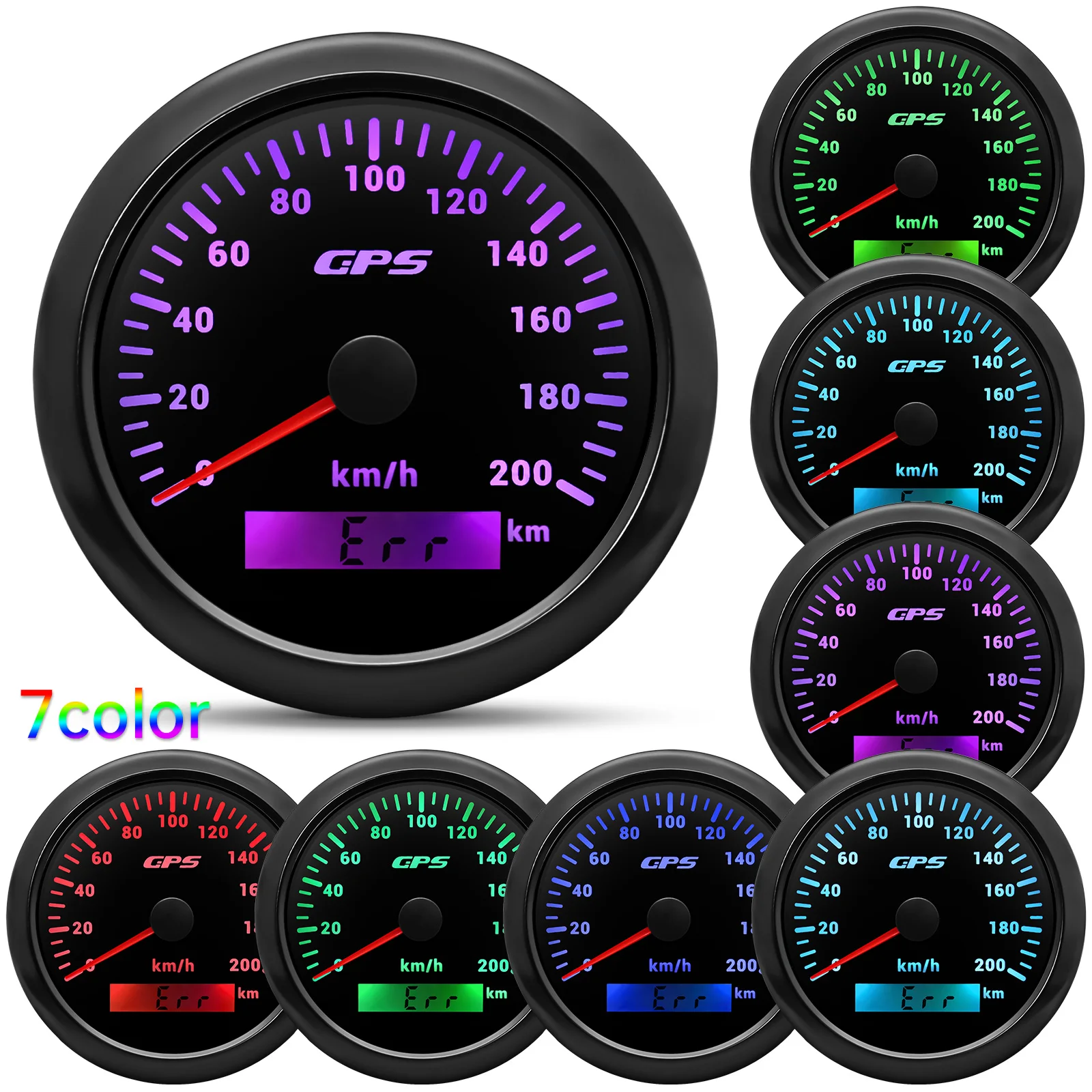 Velocímetro GPS MAIMEIMI de 85 mm con esfera negra