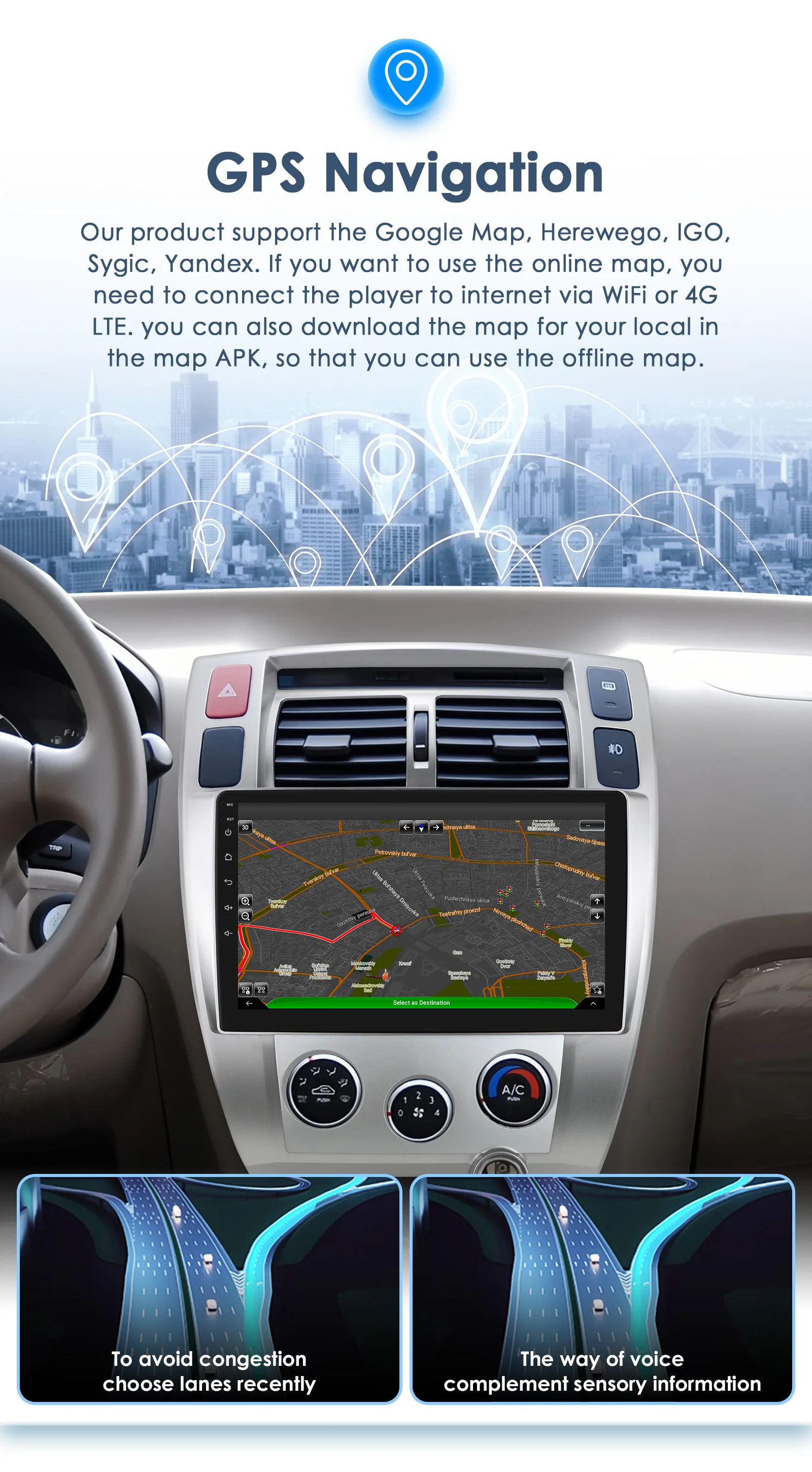 Radio Android 2DIN Hizpo con CarPlay para Hyundai Tucson - imagen 4