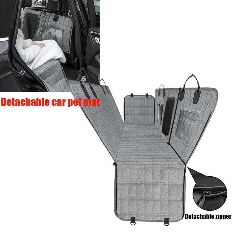 Funda protectora instalada en asiento trasero