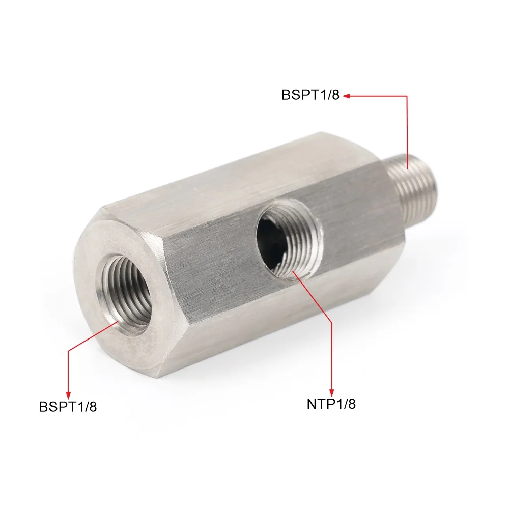 Racor en T para sensor de presión de aceite, 1/8 NPT hembra - imagen 5