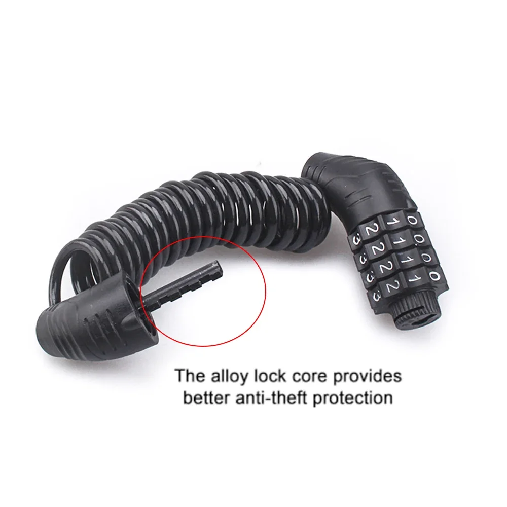 Candado para casco de moto con cable de acero y combinación - imagen 2