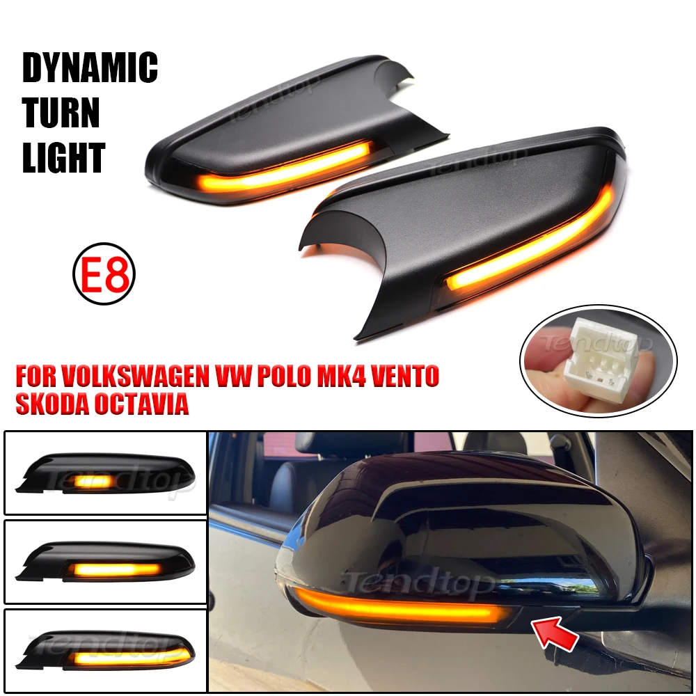 Intermitente LED dinámico de retrovisor VW Polo IV y Skoda Octavia II