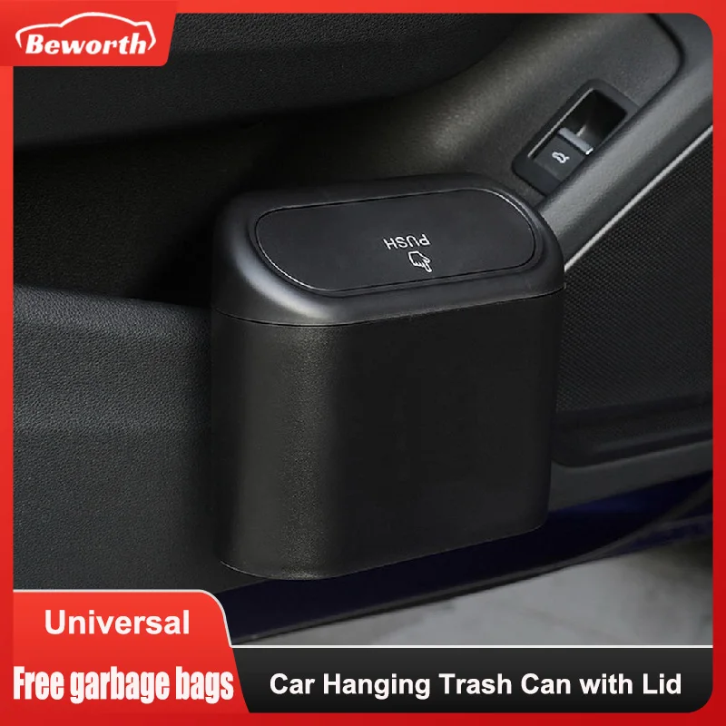 Cubo de basura para coche con tapa impermeable – Compatible Tesla