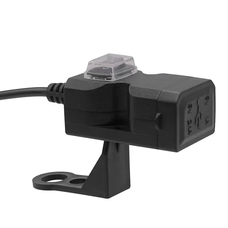 Cargador USB dual 12V impermeable para manillar moto - imagen 3