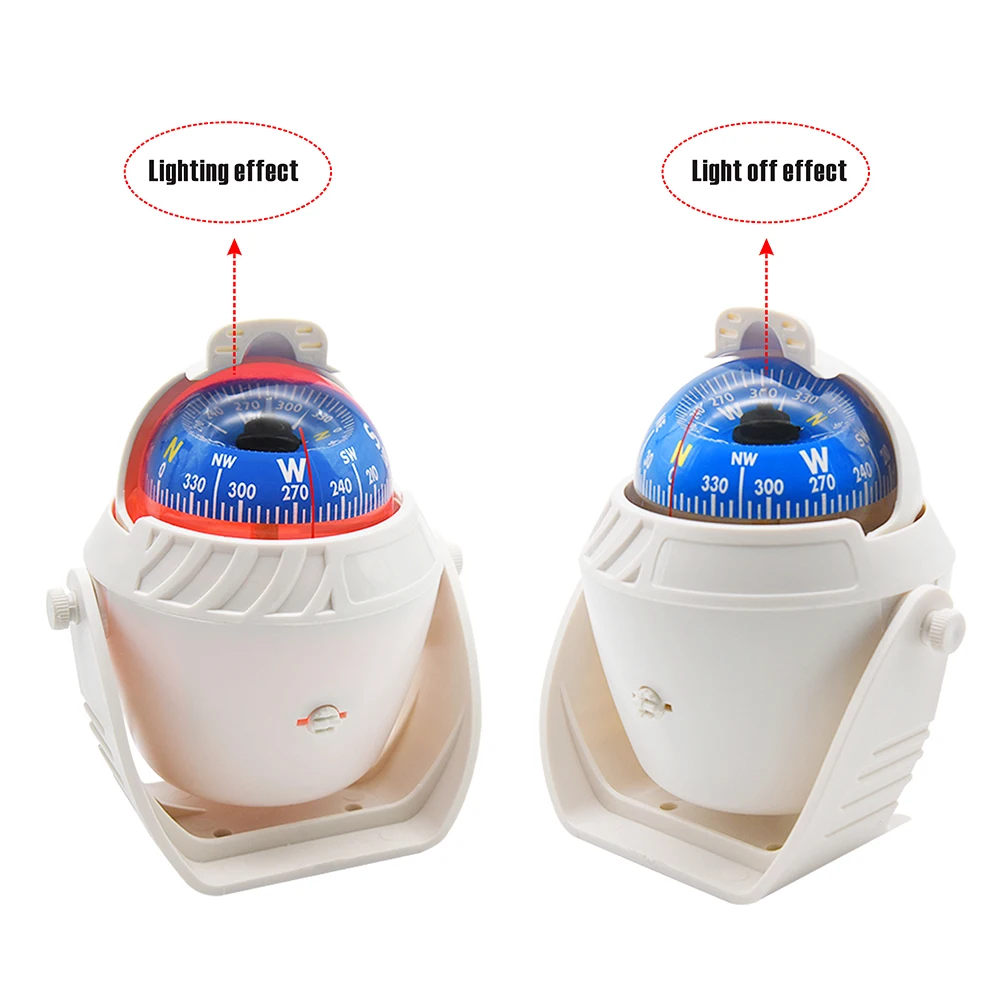 Brújula náutica impermeable con LED para navegación marina - imagen 2