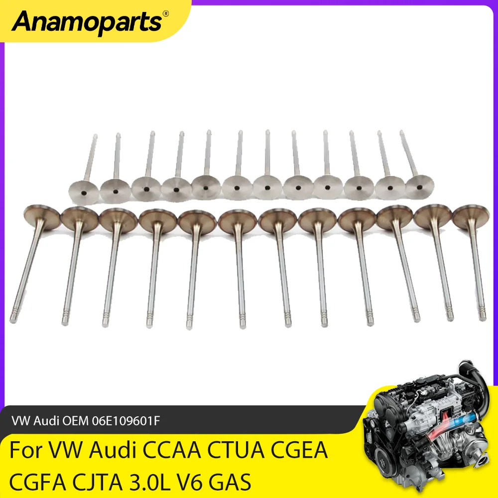 CCAA Juego válvulas admisión escape 3.0 V6 gasolina VW Touareg A4-A8