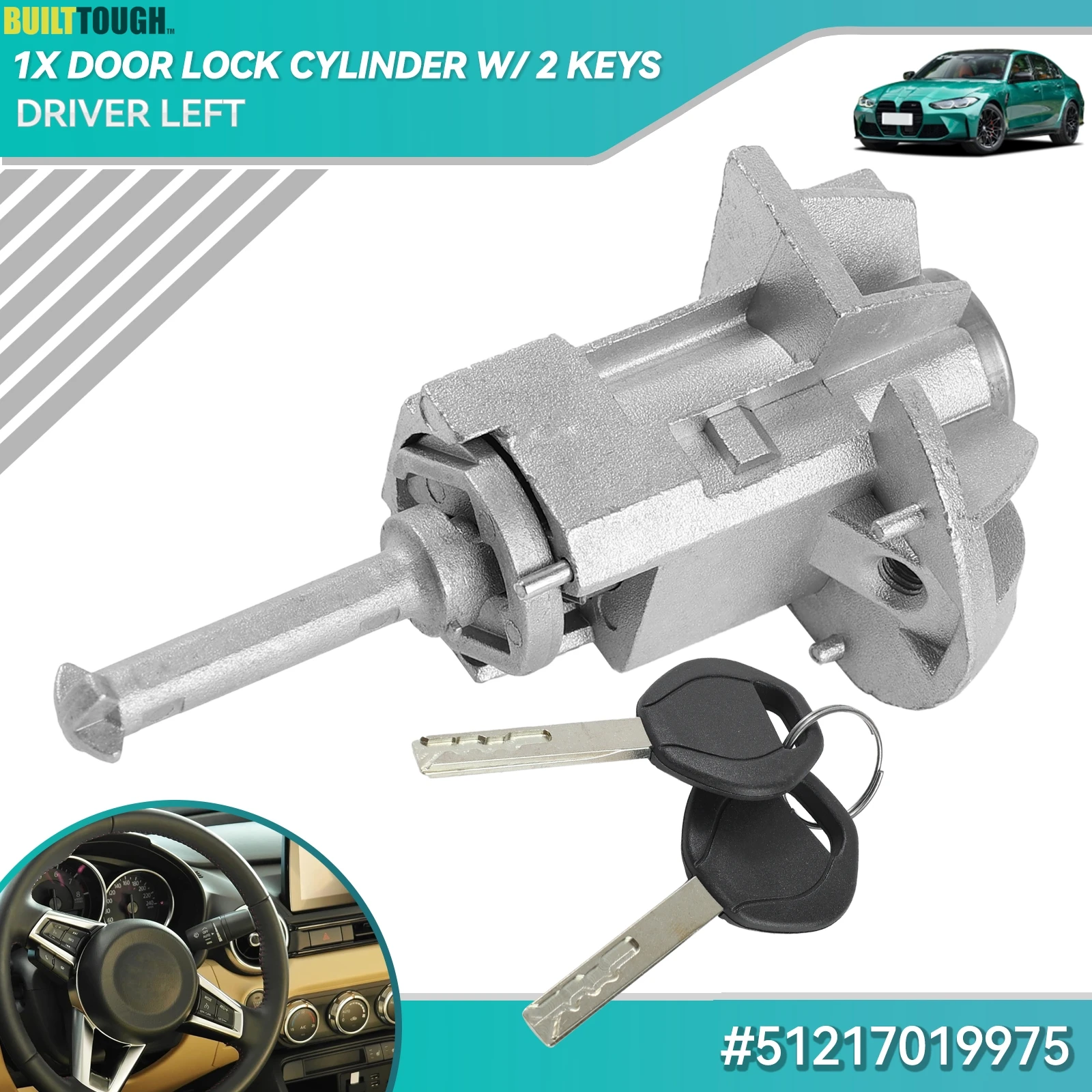 Cilindro cerradura puerta BMW 51217019975 – Serie 3 E46 325i 325ci 325xi