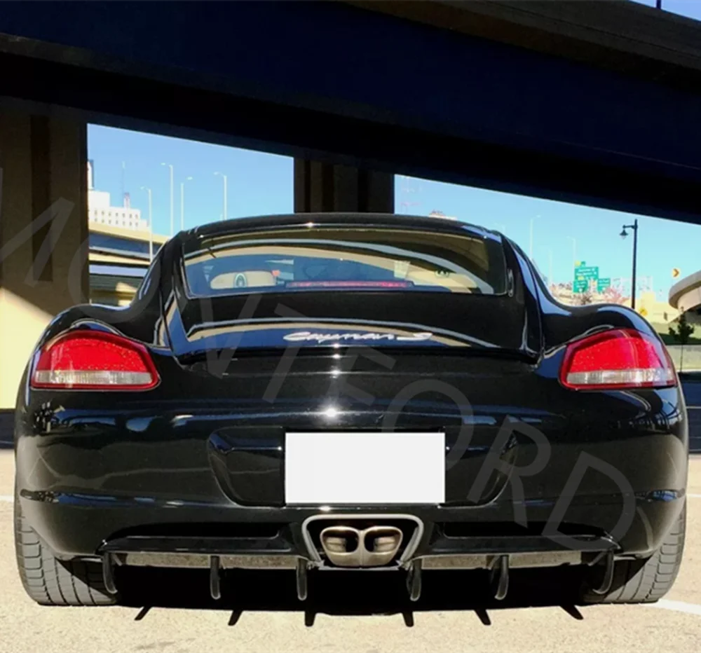 Difusor trasero Porsche Caymans 987.2 estilo EPA FRP negro mate - imagen 2