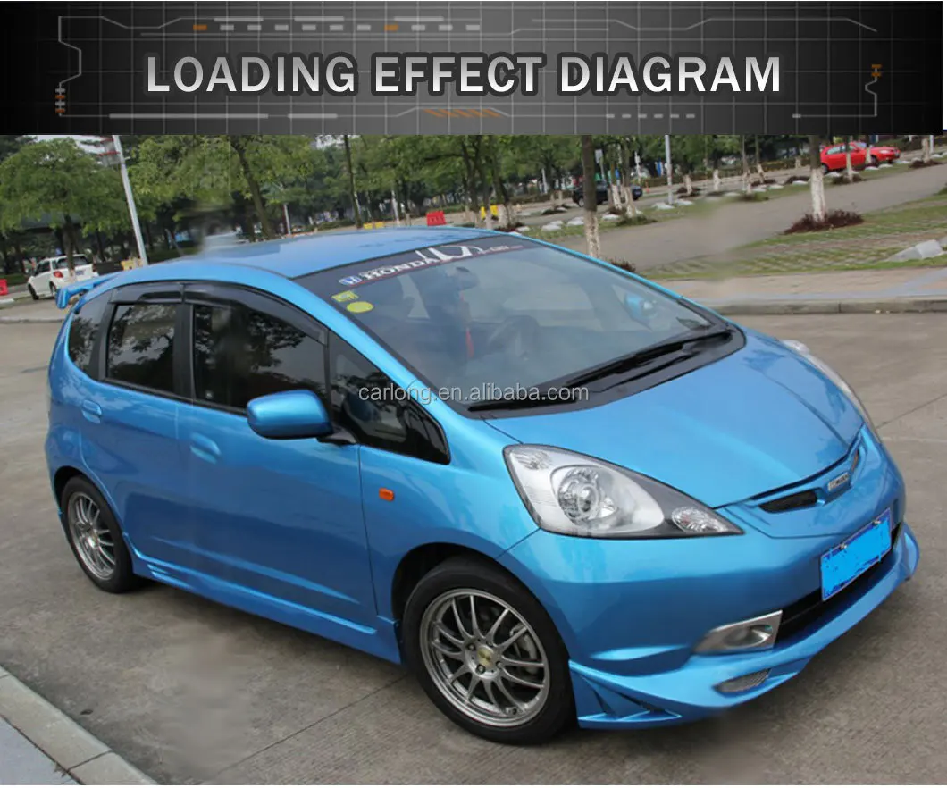 Vista lateral faldones Honda Fit