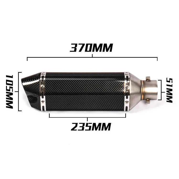 Silenciador escape universal 51 mm con DB Killer – Yamaha MT-07/XJ6 - imagen 3