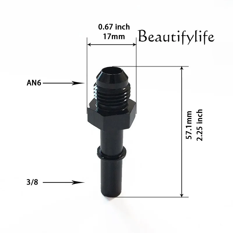 Conector adaptador de tubo de combustible AN6 de aluminio adecuado para accesorios de bomba de combustible de conexión rápida 3/8 - imagen 4