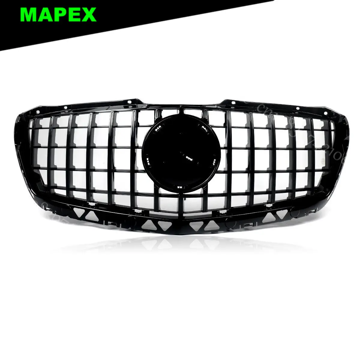 Rejilla delantera GT para Mercedes Benz W906 Sprinter 2500 3500 2014-2017 cromo negro brillante - imagen 3
