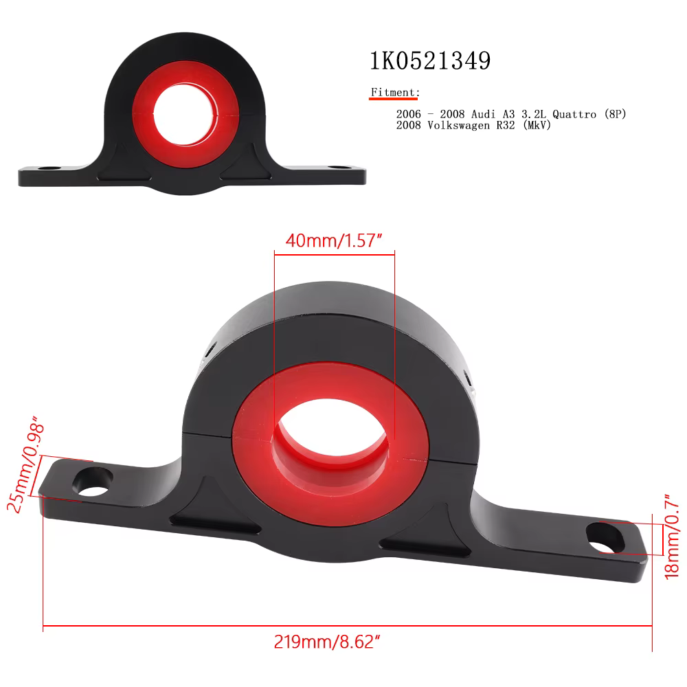 Soporte central eje de transmisión VW Golf V R32, Golf VI R y Audi A3 8P - imagen 4
