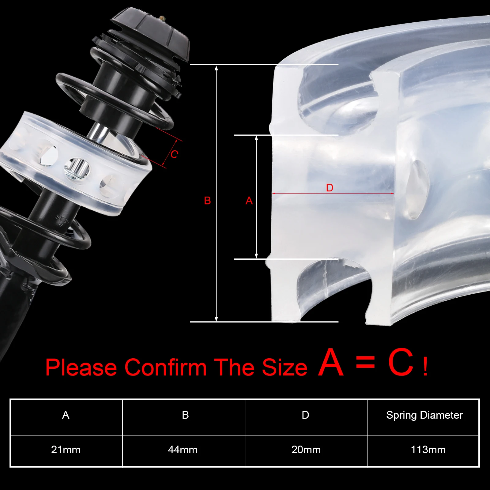 Protector de muelle 21 mm universal para Mazda 3, Hilux y Ranger - imagen 2