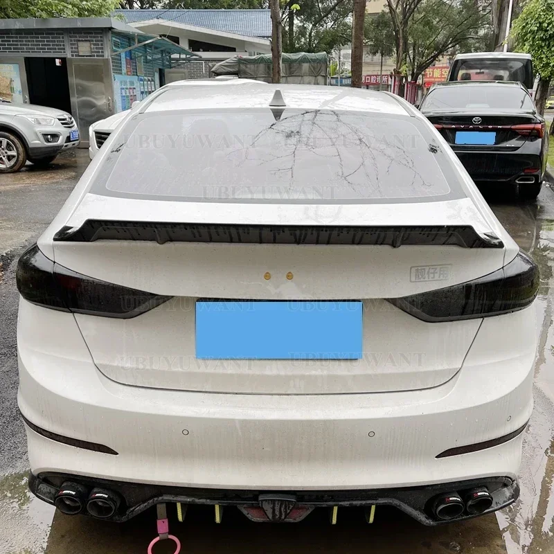 Para Hyundai Elantra 2017 2018 2019 tapa del maletero trasero alerón de coche alas traseras Material ABS Tuning accesorios exteriores piezas - imagen 4