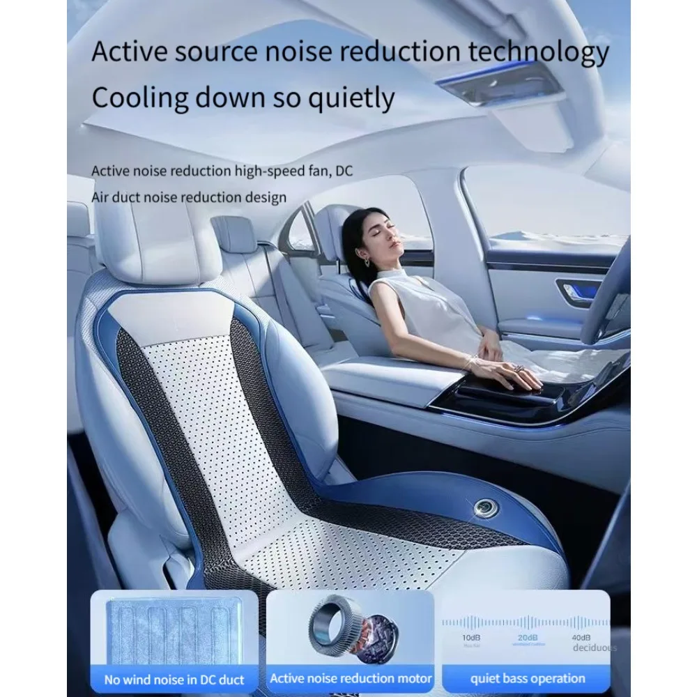 Cojín de asiento ventilado de cuero con aire frío transpirable - imagen 2