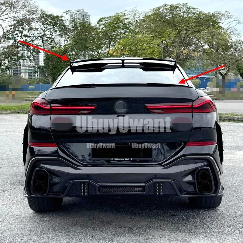 Fibra de carbono Real coche maletero trasero para BMW G06 X6 2019-2022 - imagen 2