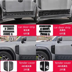 Cubierta de guardabarros de falda lateral de tira de puerta de coche para Jetour Shanhai T2 envolvente ABS negro mate brillante modificado