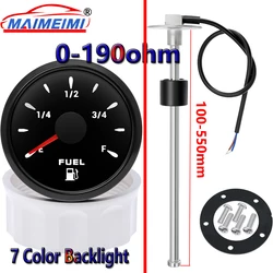 Indicador de nivel de combustible 52 mm con sensor 100-550 mm