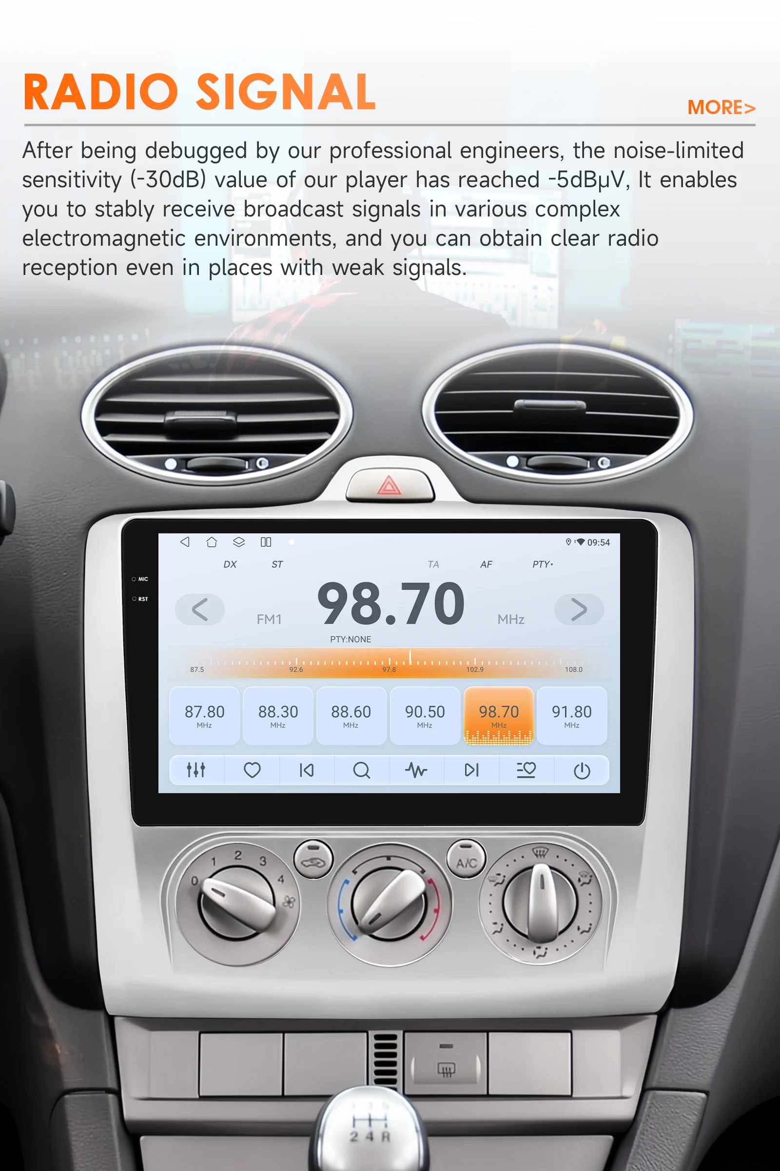 Autoradio Android 14 GPS 4G WiFi Hizpo Ford Focus Mk2 Mk3 (2004-2011) - imagen 3
